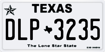 TX license plate DLP3235
