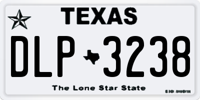 TX license plate DLP3238
