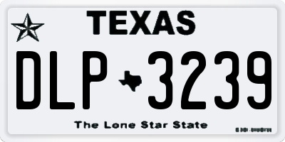 TX license plate DLP3239
