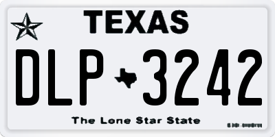 TX license plate DLP3242