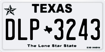 TX license plate DLP3243