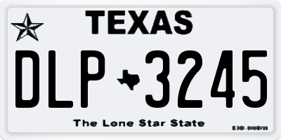 TX license plate DLP3245