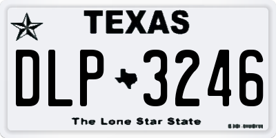 TX license plate DLP3246