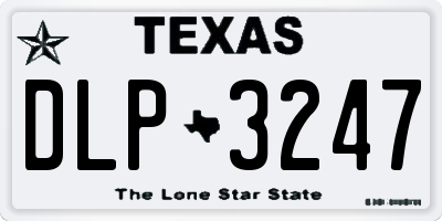 TX license plate DLP3247