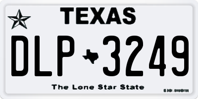 TX license plate DLP3249