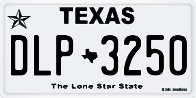 TX license plate DLP3250