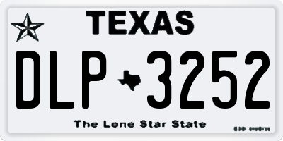 TX license plate DLP3252