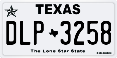 TX license plate DLP3258