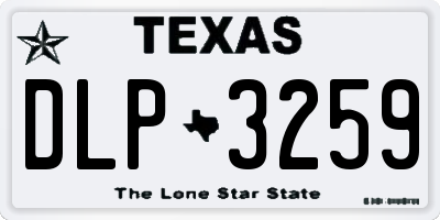 TX license plate DLP3259