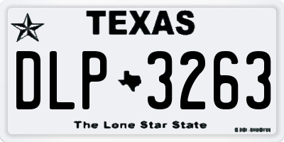 TX license plate DLP3263