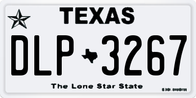 TX license plate DLP3267