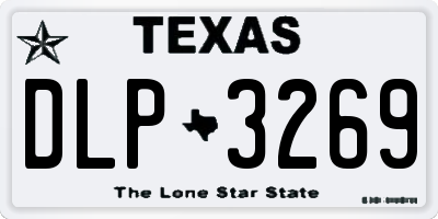 TX license plate DLP3269