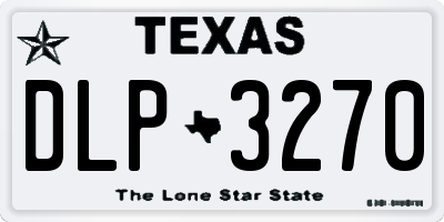 TX license plate DLP3270