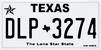 TX license plate DLP3274