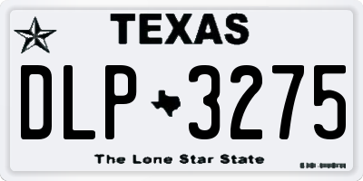 TX license plate DLP3275