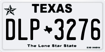 TX license plate DLP3276
