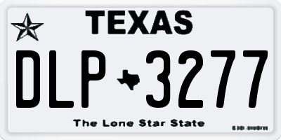 TX license plate DLP3277