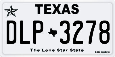 TX license plate DLP3278