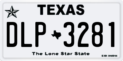 TX license plate DLP3281