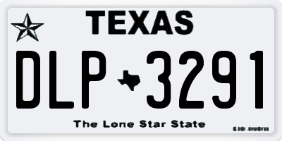 TX license plate DLP3291