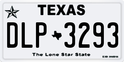 TX license plate DLP3293