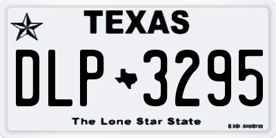 TX license plate DLP3295