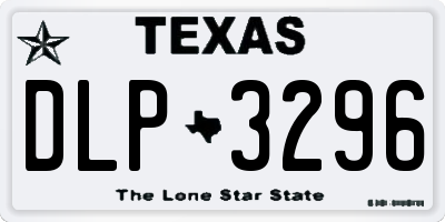TX license plate DLP3296