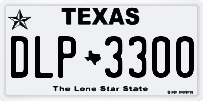 TX license plate DLP3300