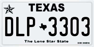 TX license plate DLP3303