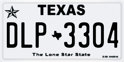 TX license plate DLP3304