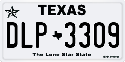 TX license plate DLP3309