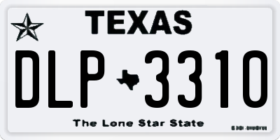 TX license plate DLP3310