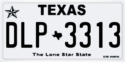 TX license plate DLP3313