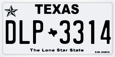 TX license plate DLP3314