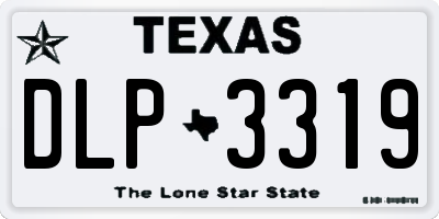 TX license plate DLP3319