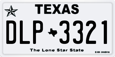 TX license plate DLP3321