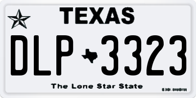 TX license plate DLP3323