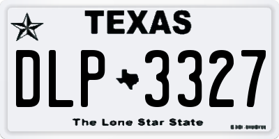 TX license plate DLP3327