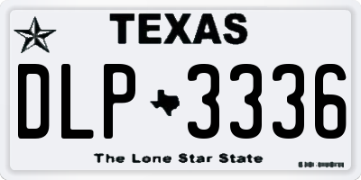 TX license plate DLP3336