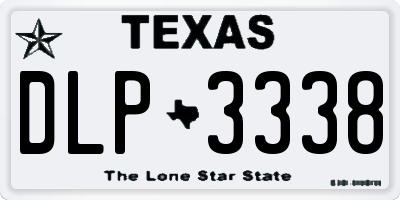 TX license plate DLP3338
