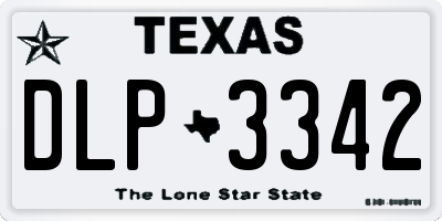 TX license plate DLP3342