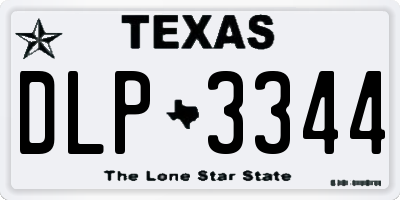 TX license plate DLP3344