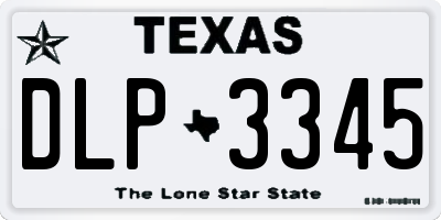 TX license plate DLP3345