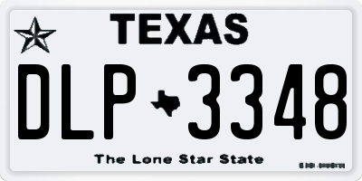 TX license plate DLP3348
