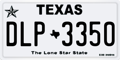 TX license plate DLP3350
