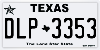 TX license plate DLP3353