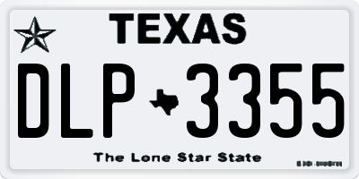TX license plate DLP3355