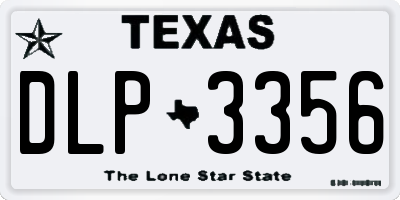 TX license plate DLP3356