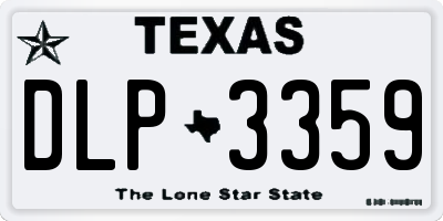 TX license plate DLP3359