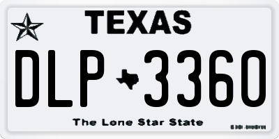 TX license plate DLP3360